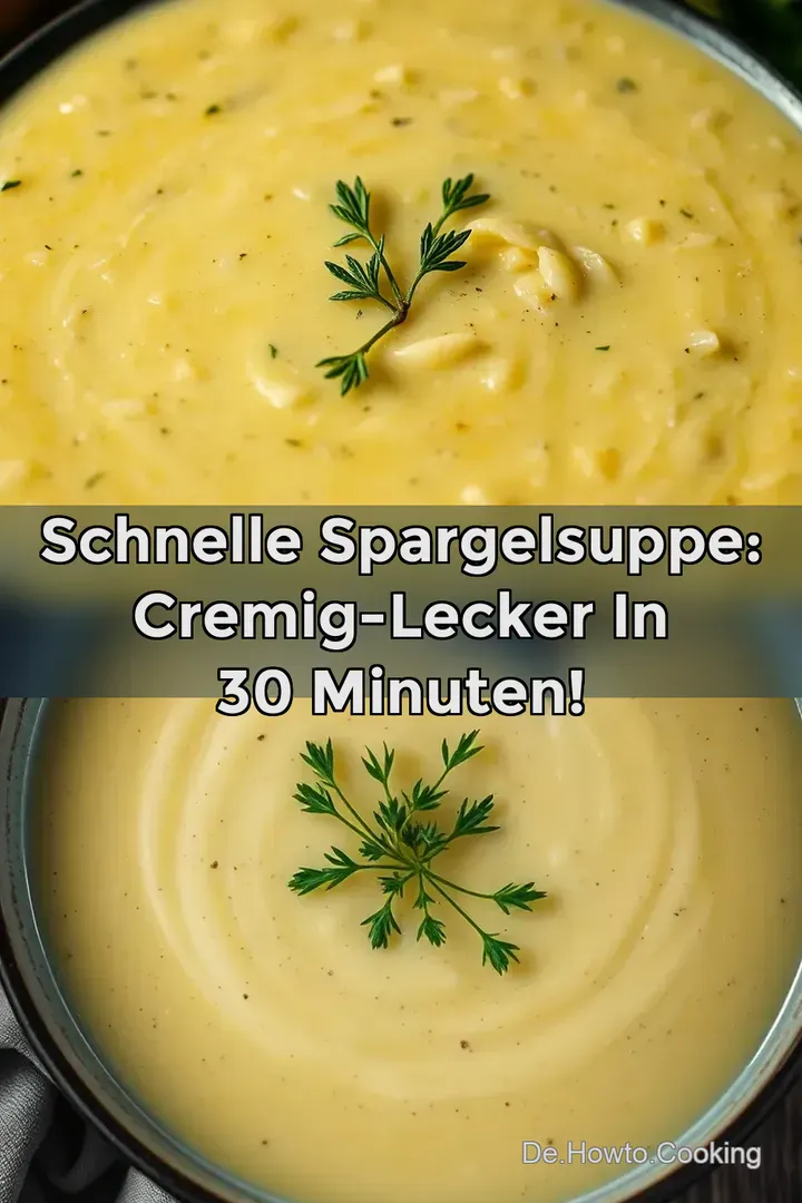 Schnelle Spargelsuppe: Cremig-Lecker in 30 Minuten!