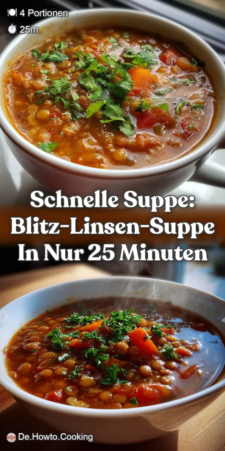 Schnelle Suppe: Blitz-Linsen-Suppe in nur 25 Minuten