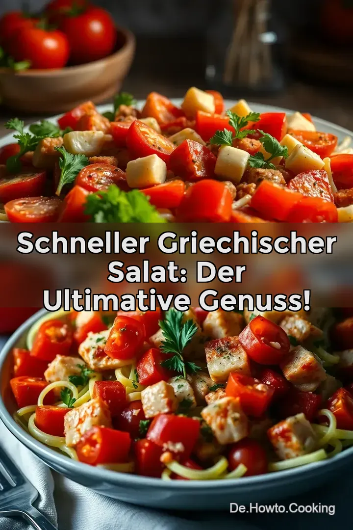 Schneller Griechischer Salat: Der ultimative Genuss!