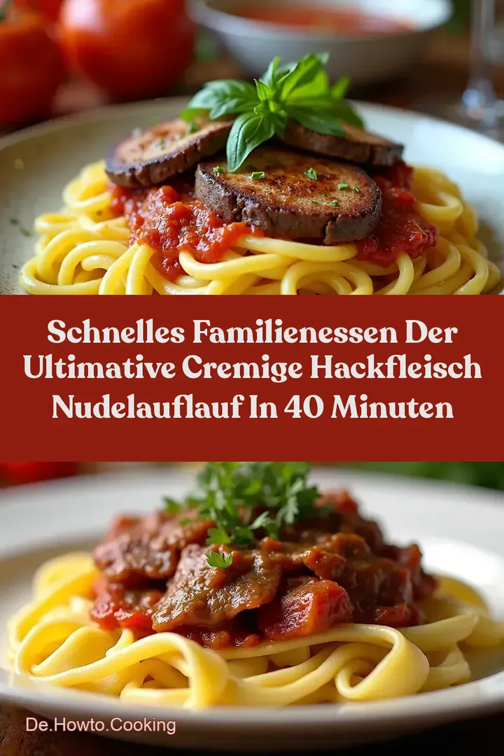 Schnelles Familienessen Der Ultimative Cremige Hackfleisch Nudelauflauf in 40 Minuten