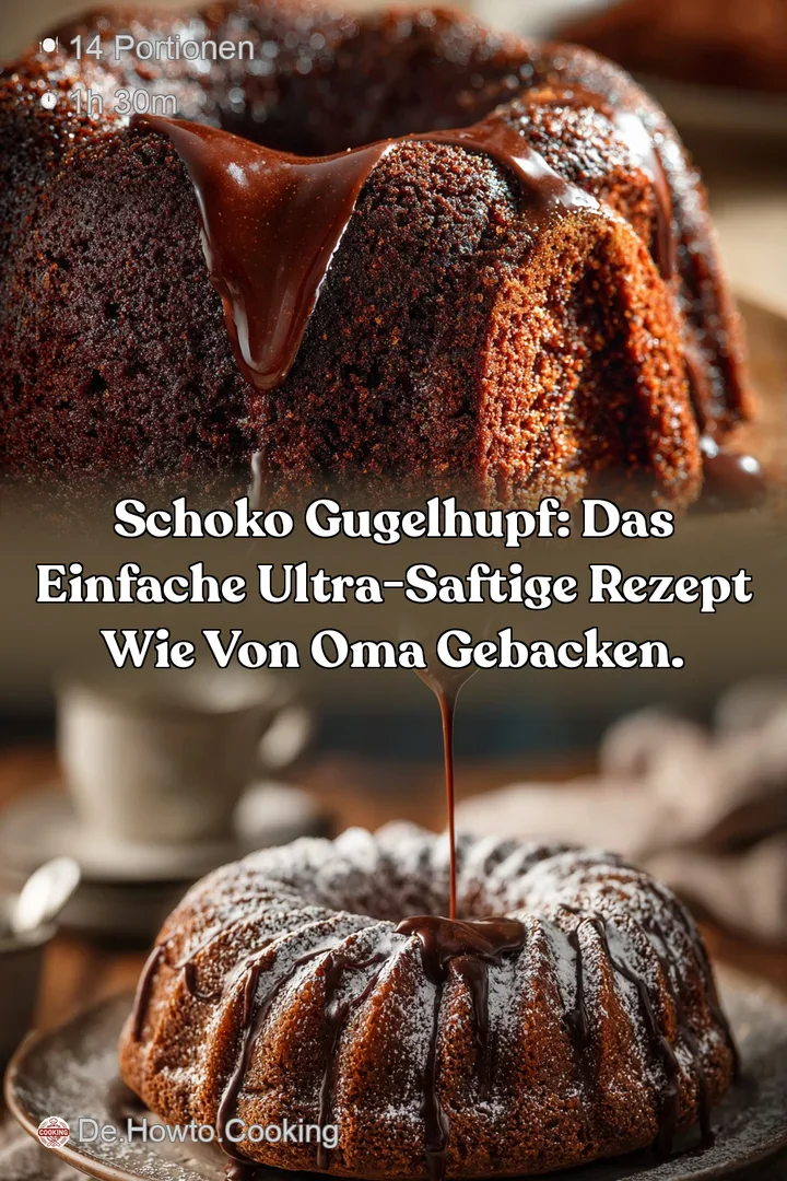 Schoko Gugelhupf: Das einfache ultra-saftige Rezept wie von Oma gebacken.