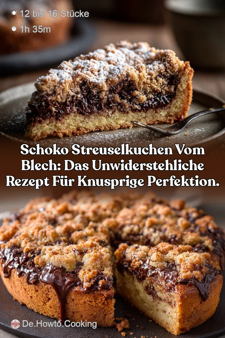 Schoko Streuselkuchen vom Blech: Das unwiderstehliche Rezept f&uuml;r knusprige Perfektion.