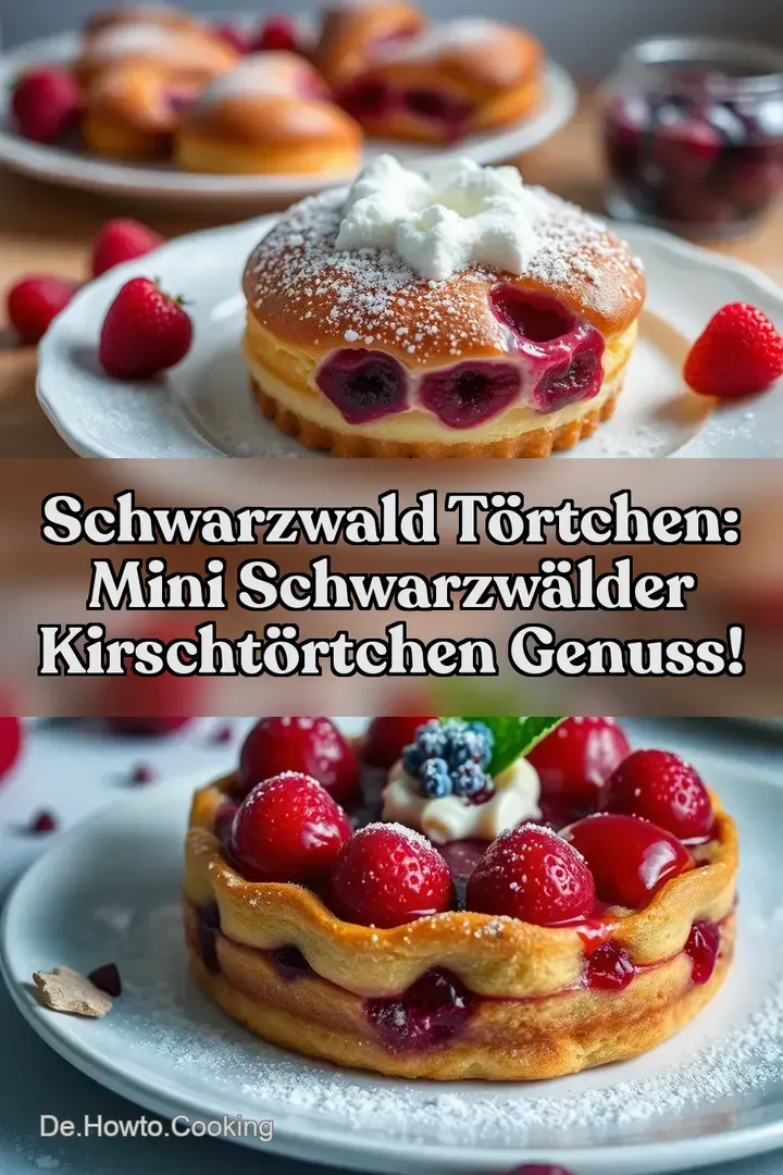 Schwarzwald Törtchen: Mini Schwarzwälder Kirschtörtchen Genuss!