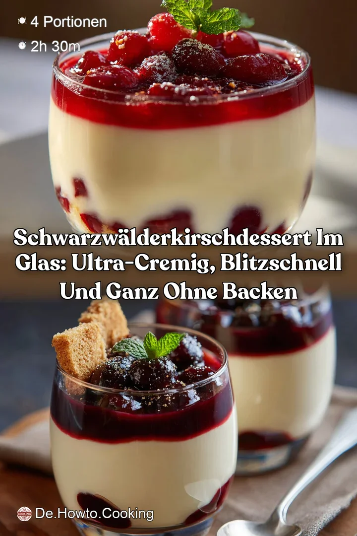 Schwarzw&auml;lderkirschdessert im Glas: Ultra-cremig blitzschnell und ganz ohne Backen