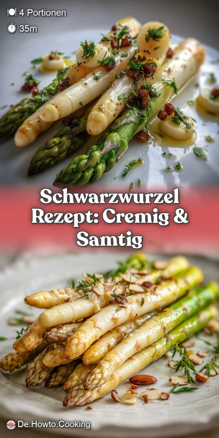 Close-up reveals the silky smooth texture of the salsify in its rich, creamy sauce, inviting warmth & comforting flavors.