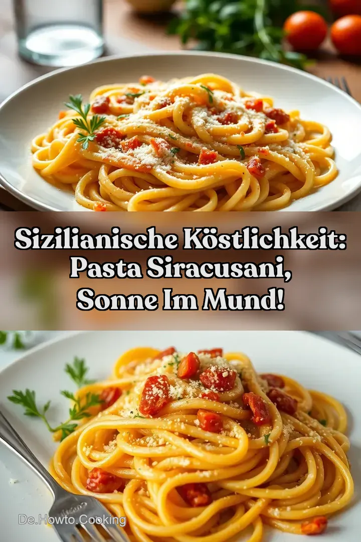 Sizilianische K&ouml;stlichkeit: Pasta Siracusani Sonne im Mund!