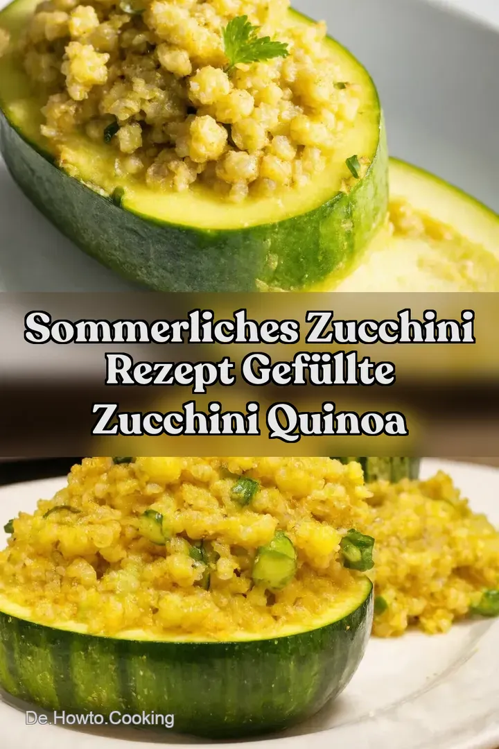 Sommerliches Zucchini Rezept Gef&uuml;llte Zucchini Quinoa