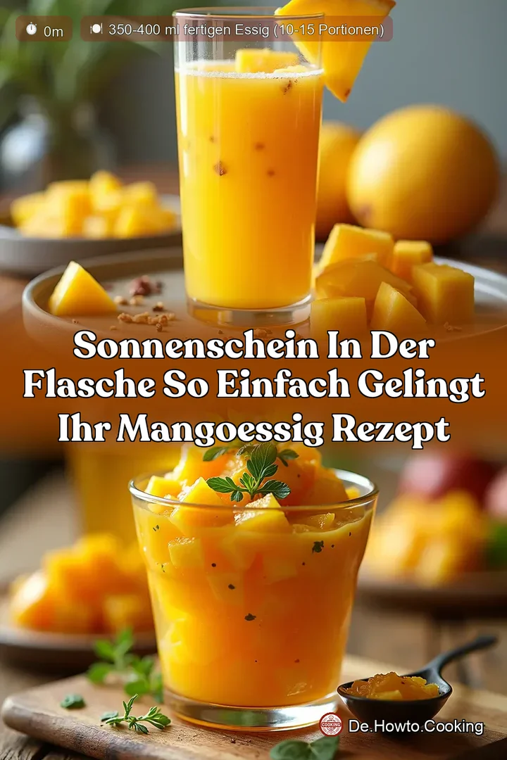 Sonnenschein in der Flasche So einfach gelingt Ihr MangoEssig Rezept
