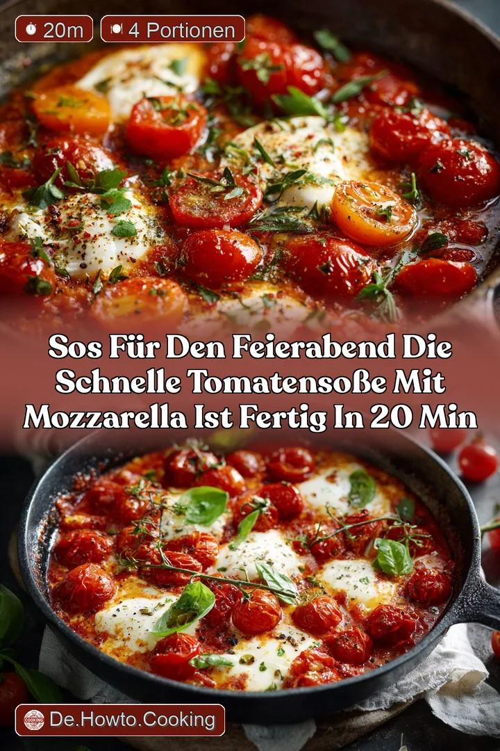 SOS f&uuml;r den Feierabend Die schnelle Tomatenso&szlig;e mit Mozzarella ist fertig in 20 Min