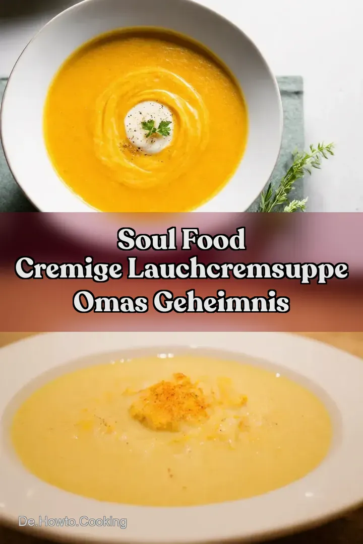 Soul Food Cremige Lauchcremsuppe Omas Geheimnis