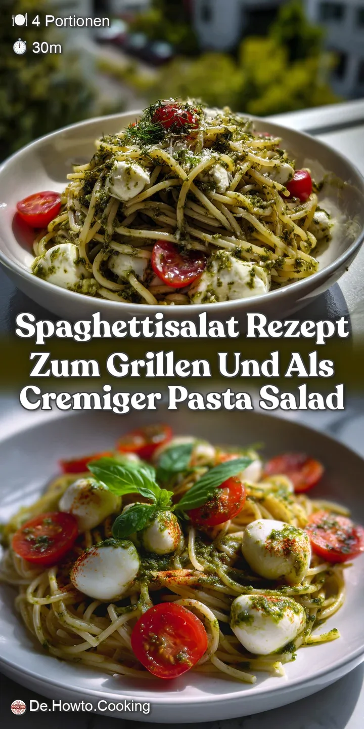 Spaghettisalat Rezept zum Grillen und als Cremiger Pasta Salad