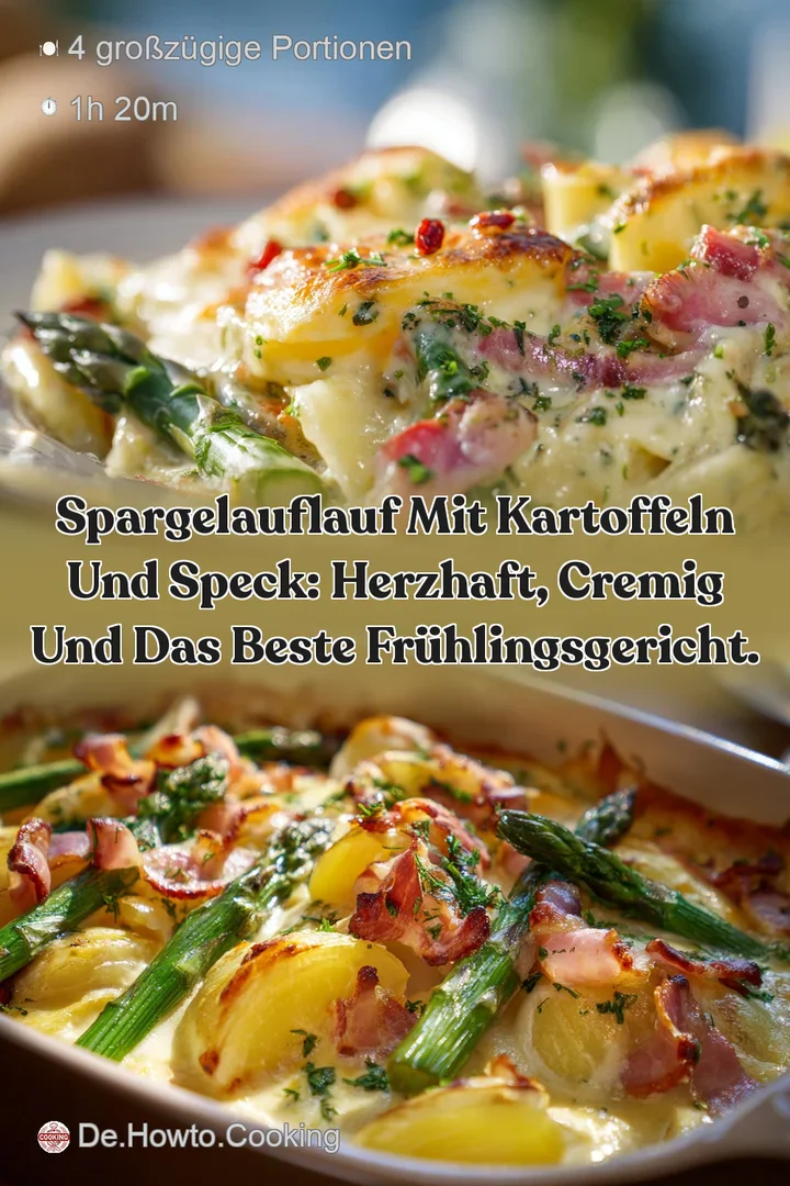 Spargelauflauf mit Kartoffeln und Speck: Herzhaft cremig und das beste Fr&uuml;hlingsgericht.