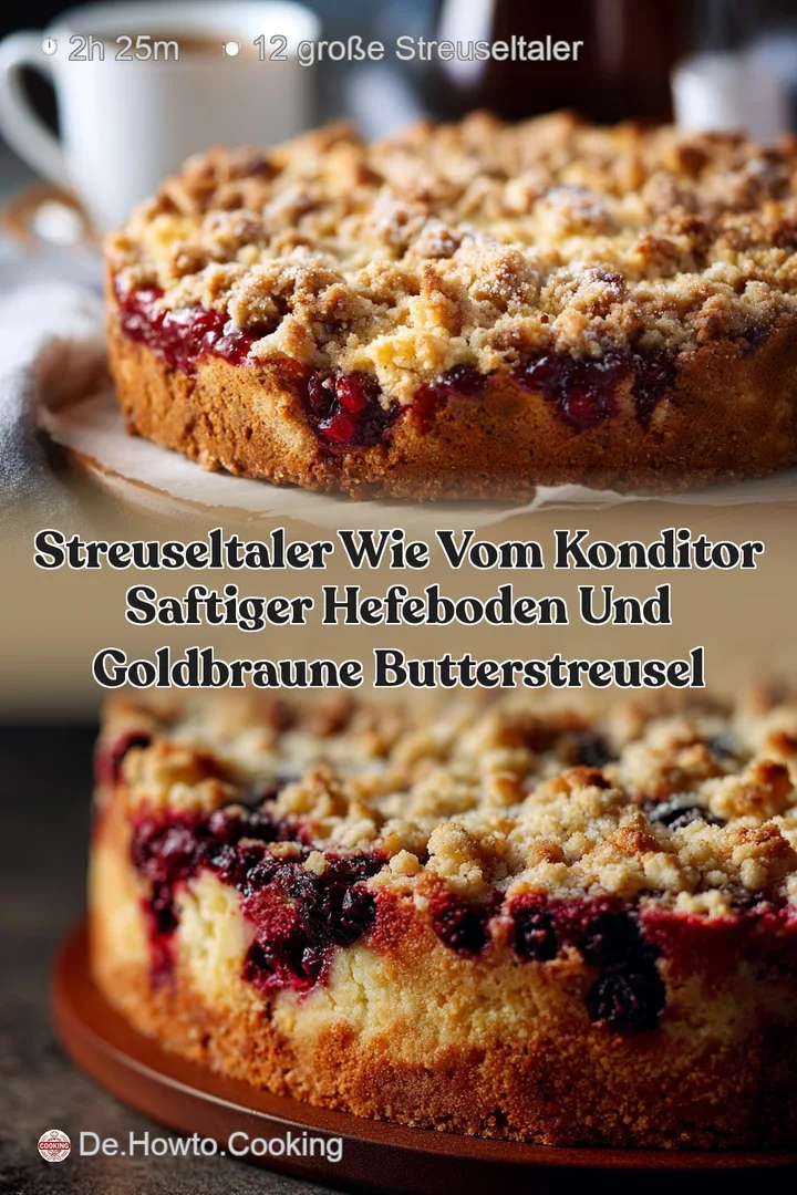 Streuseltaler wie vom Konditor Saftiger Hefeboden und goldbraune Butterstreusel