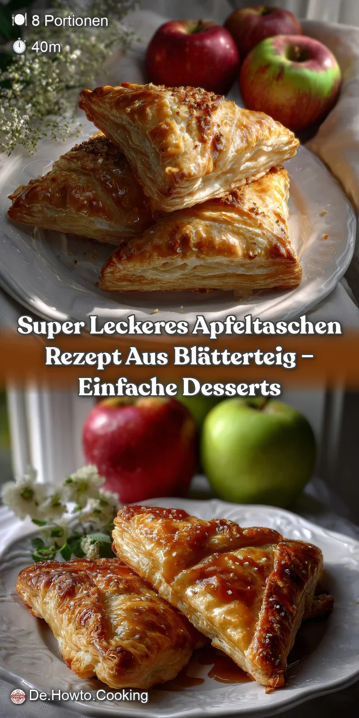 Super leckeres Apfeltaschen Rezept aus Bl&auml;tterteig &ndash; Einfache Desserts