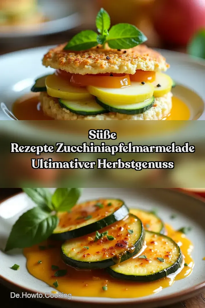 S&uuml;&szlig;e Rezepte ZucchiniApfelMarmelade Ultimativer Herbstgenuss