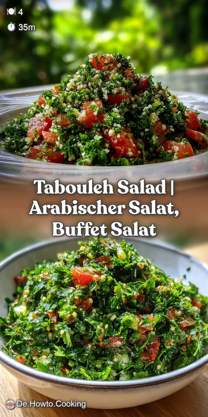 Close-up of bright tabouleh, showcasing the juicy diced tomatoes and finely minced parsley, promising a refreshing, herbac...