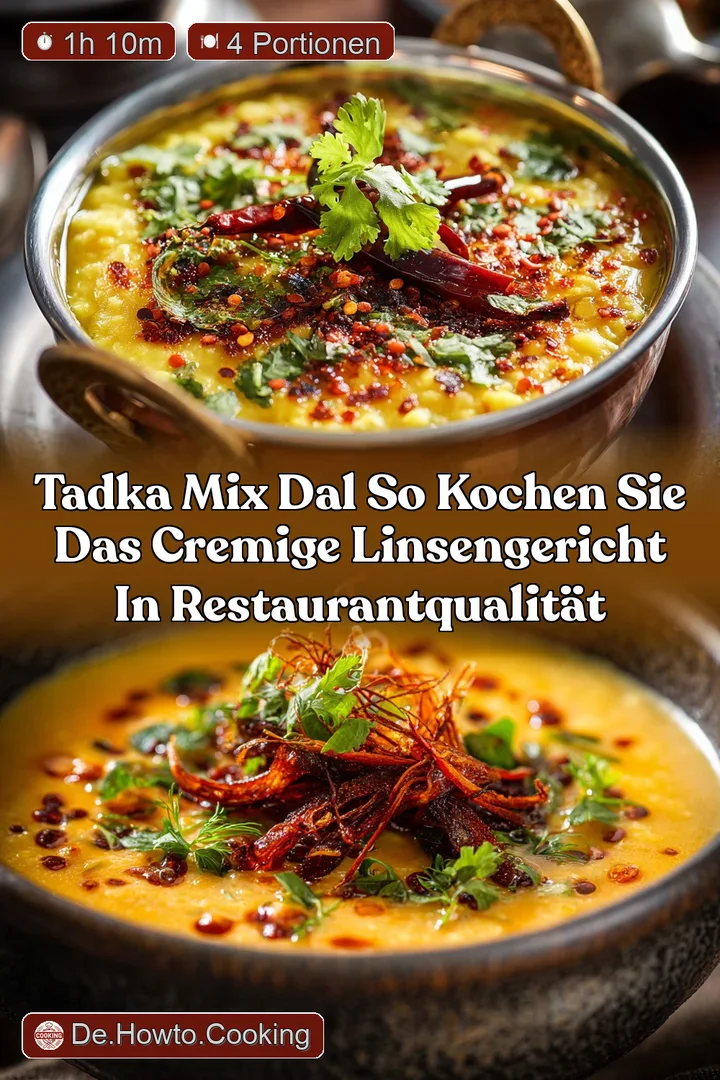 Tadka Mix Dal So kochen Sie das cremige Linsengericht in RestaurantQualit&auml;t