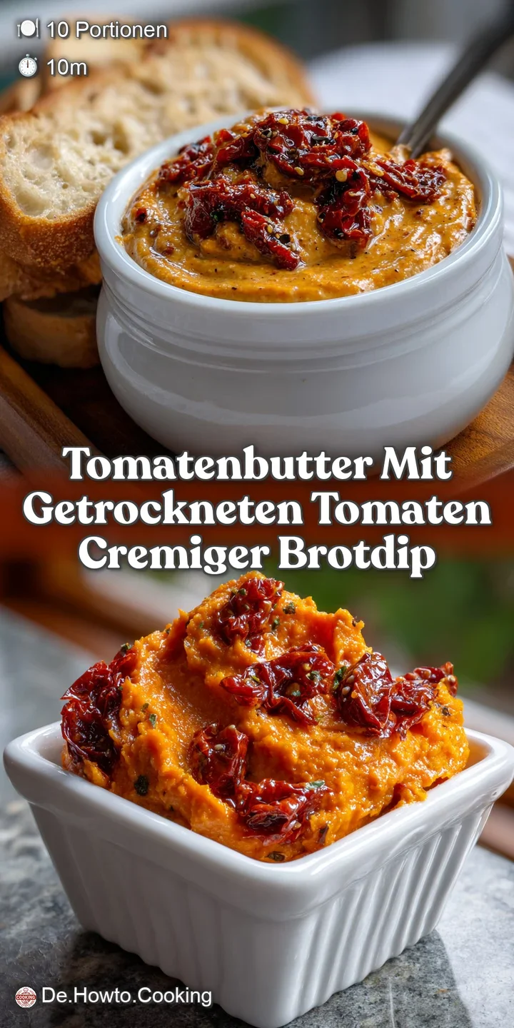 Tomatenbutter mit getrockneten Tomaten Cremiger Brotdip