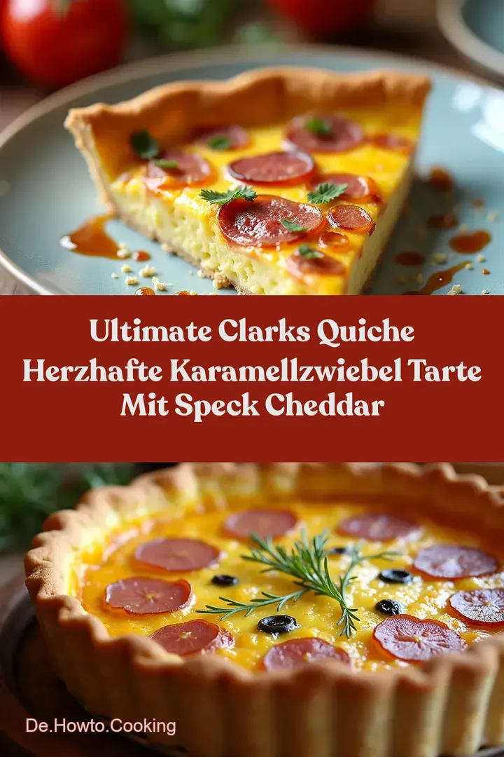 ULTIMATE Clarks Quiche Herzhafte Karamellzwiebel Tarte mit Speck Cheddar