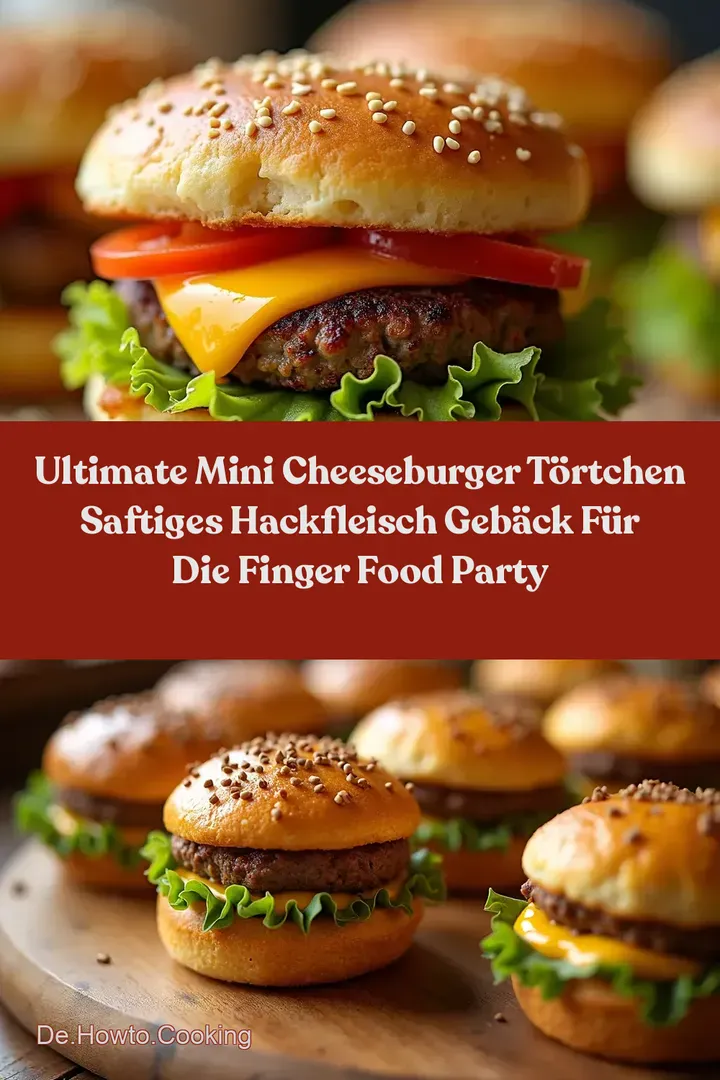 ULTIMATE Mini Cheeseburger T&ouml;rtchen Saftiges Hackfleisch Geb&auml;ck f&uuml;r die Finger Food Party