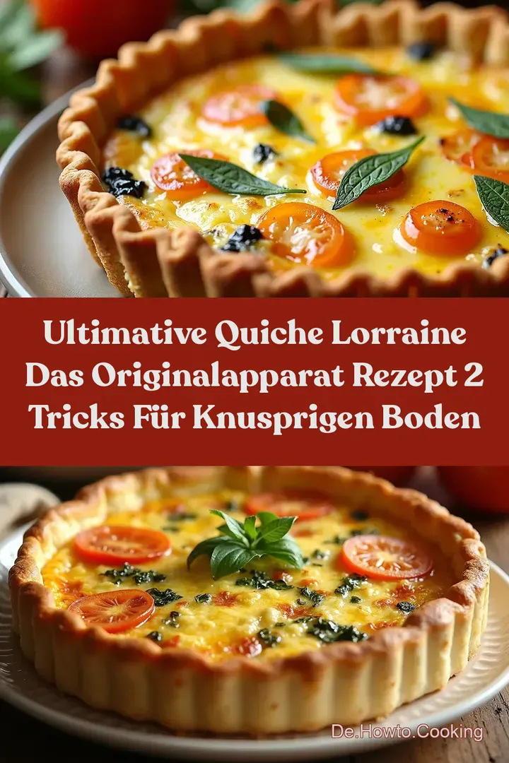 Ultimative Quiche Lorraine Das OriginalApparat Rezept 2 Tricks für knusprigen Boden