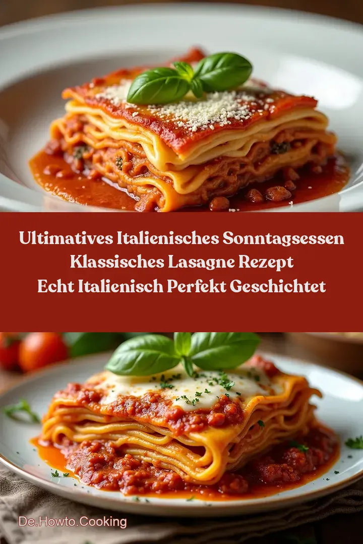 Ultimatives Italienisches Sonntagsessen Klassisches Lasagne Rezept Echt italienisch perfekt geschichtet