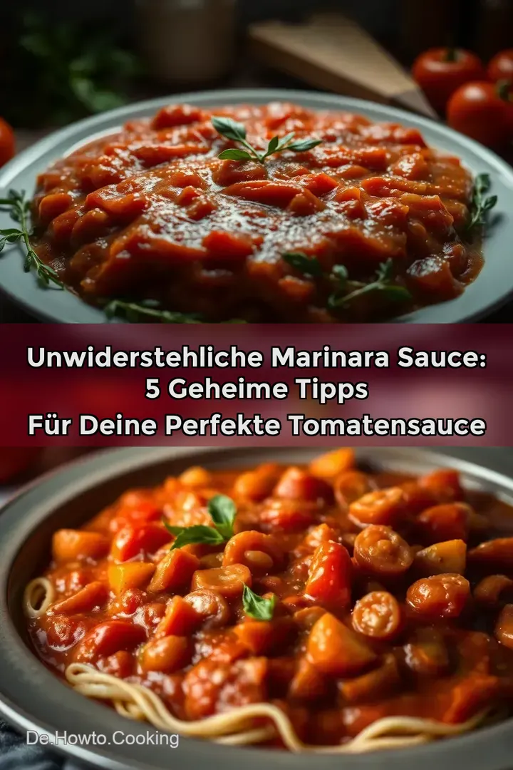 Unwiderstehliche Marinara Sauce: 5 geheime Tipps f&uuml;r deine perfekte Tomatensauce