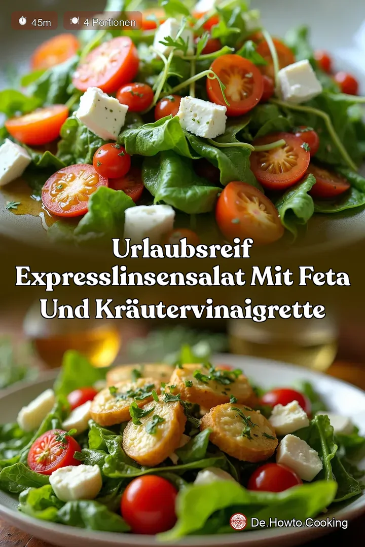 Urlaubsreif ExpressLinsensalat mit Feta und Kr&auml;uterVinaigrette