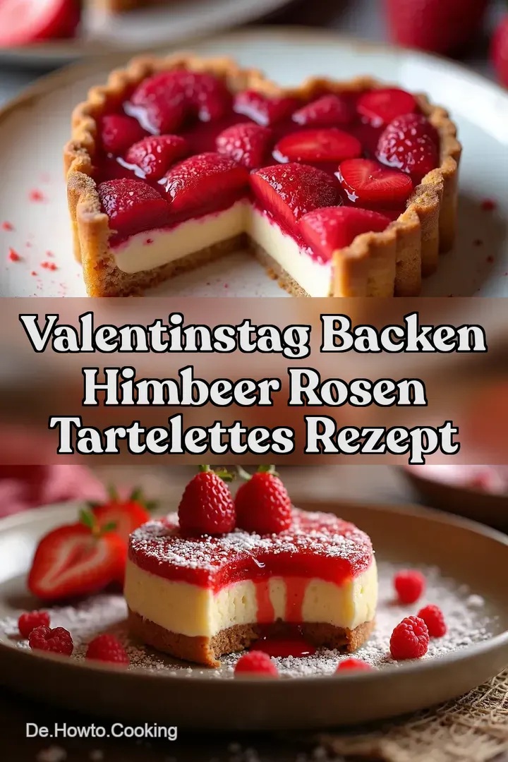 Valentinstag backen Himbeer Rosen Tartelettes Rezept