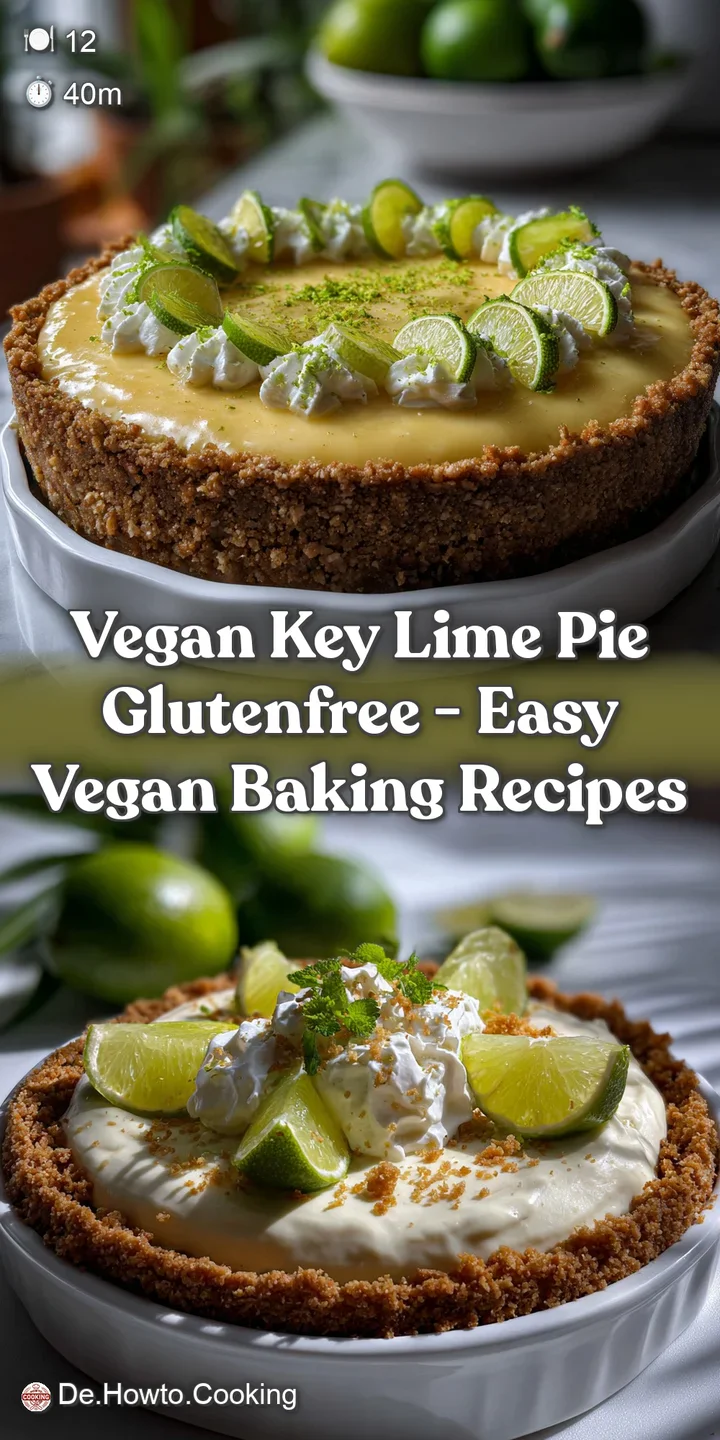 Vegan Key Lime Pie glutenfree - Easy Vegan Baking Recipes