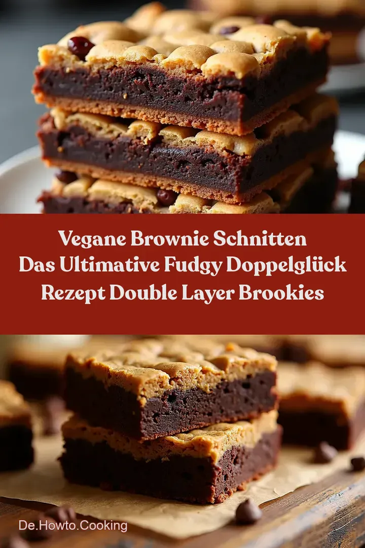 Vegane Brownie Schnitten Das Ultimative Fudgy DoppelGlück Rezept Double Layer Brookies