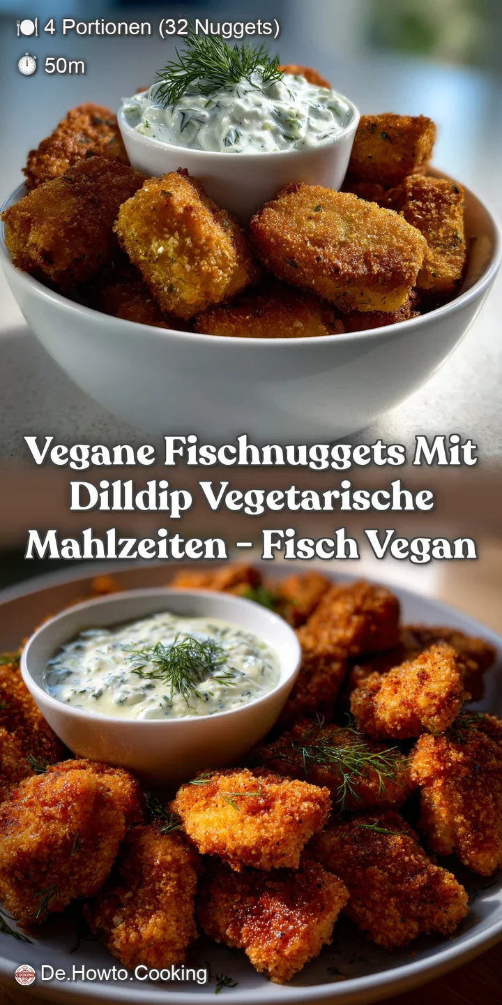 Vegane FischNuggets mit DillDip Vegetarische mahlzeiten - Fisch Vegan