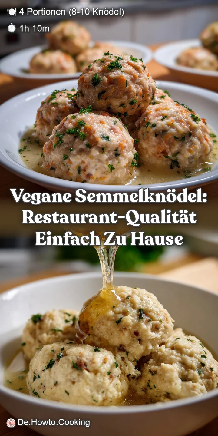 Vegane Semmelkn&ouml;del: Restaurant-Qualit&auml;t einfach zu Hause