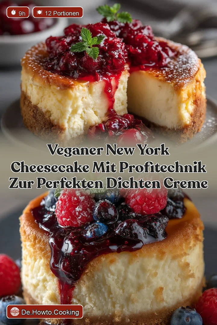 Veganer New York Cheesecake Mit ProfiTechnik zur perfekten dichten Creme