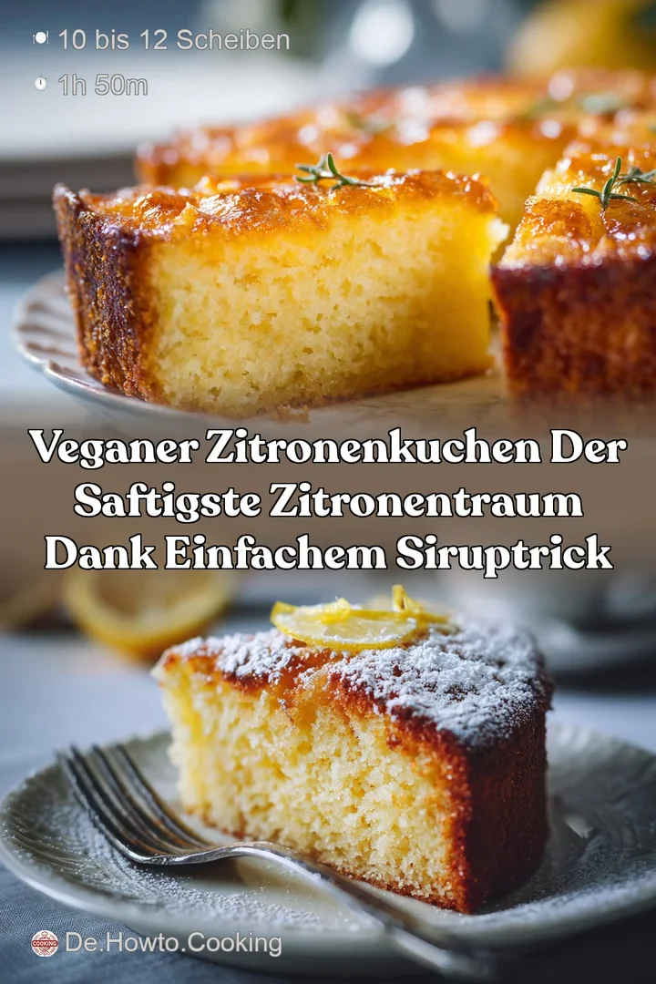 Veganer Zitronenkuchen Der saftigste ZitronenTraum dank einfachem SirupTrick