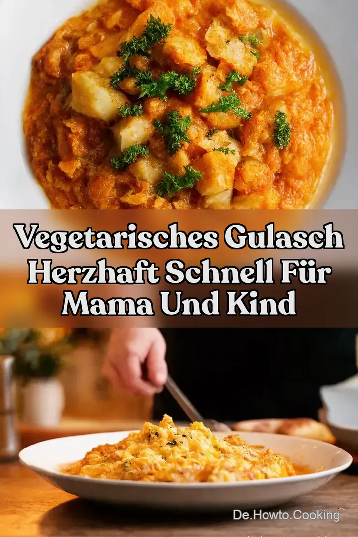 Vegetarisches Gulasch Herzhaft Schnell f&uuml;r Mama und Kind
