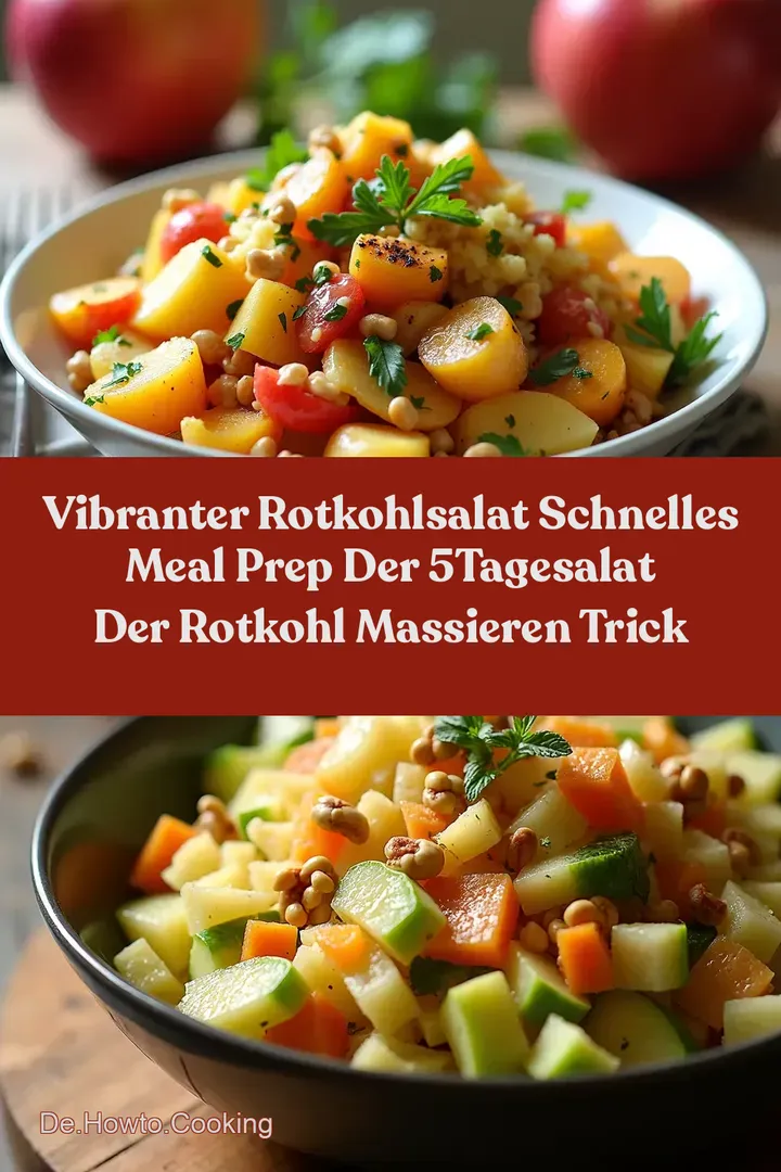Vibranter Rotkohlsalat schnelles Meal Prep Der 5TageSalat der Rotkohl Massieren Trick