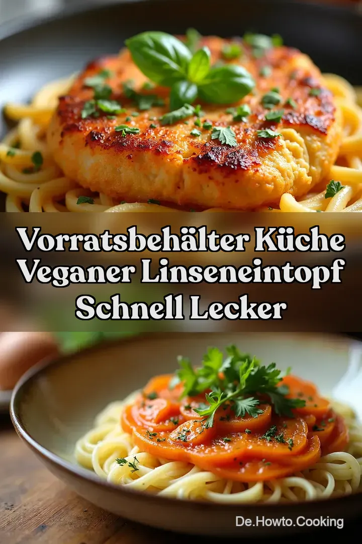 Vorratsbeh&auml;lter K&uuml;che Veganer LinsenEintopf Schnell Lecker