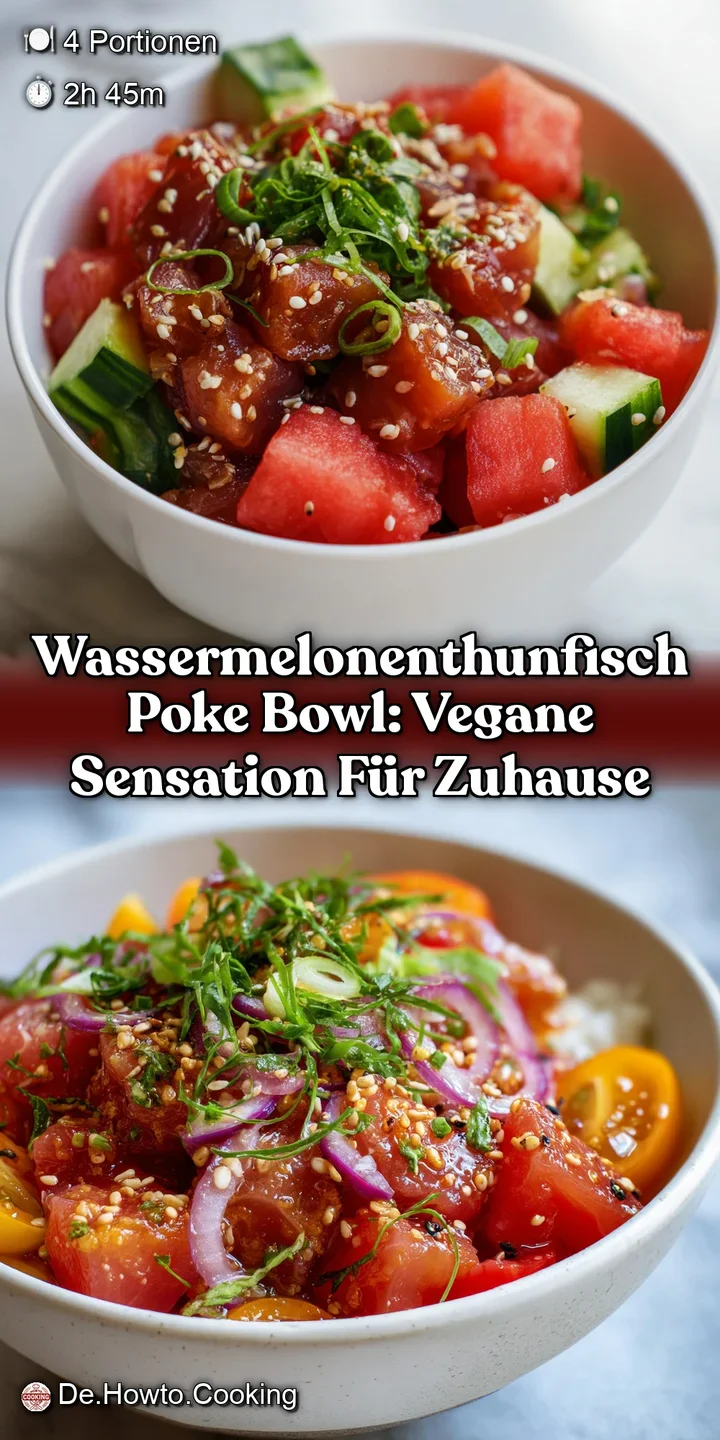 WassermelonenThunfisch Poke Bowl: Vegane Sensation f&uuml;r Zuhause