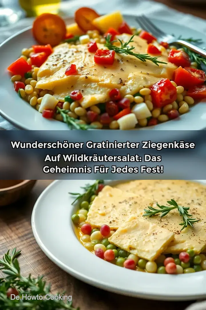 Wundersch&ouml;ner Gratinierter Ziegenk&auml;se auf Wildkr&auml;utersalat: Das Geheimnis f&uuml;r jedes Fest!