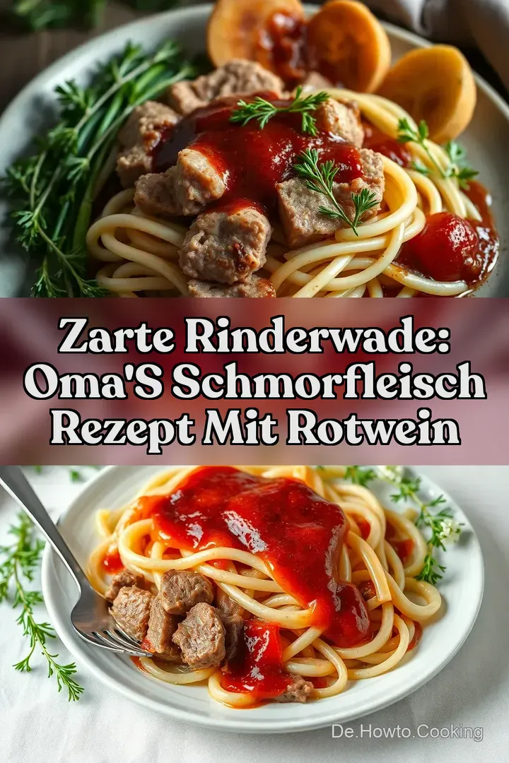 Zarte Rinderwade: Oma&#039 s Schmorfleisch Rezept mit Rotwein