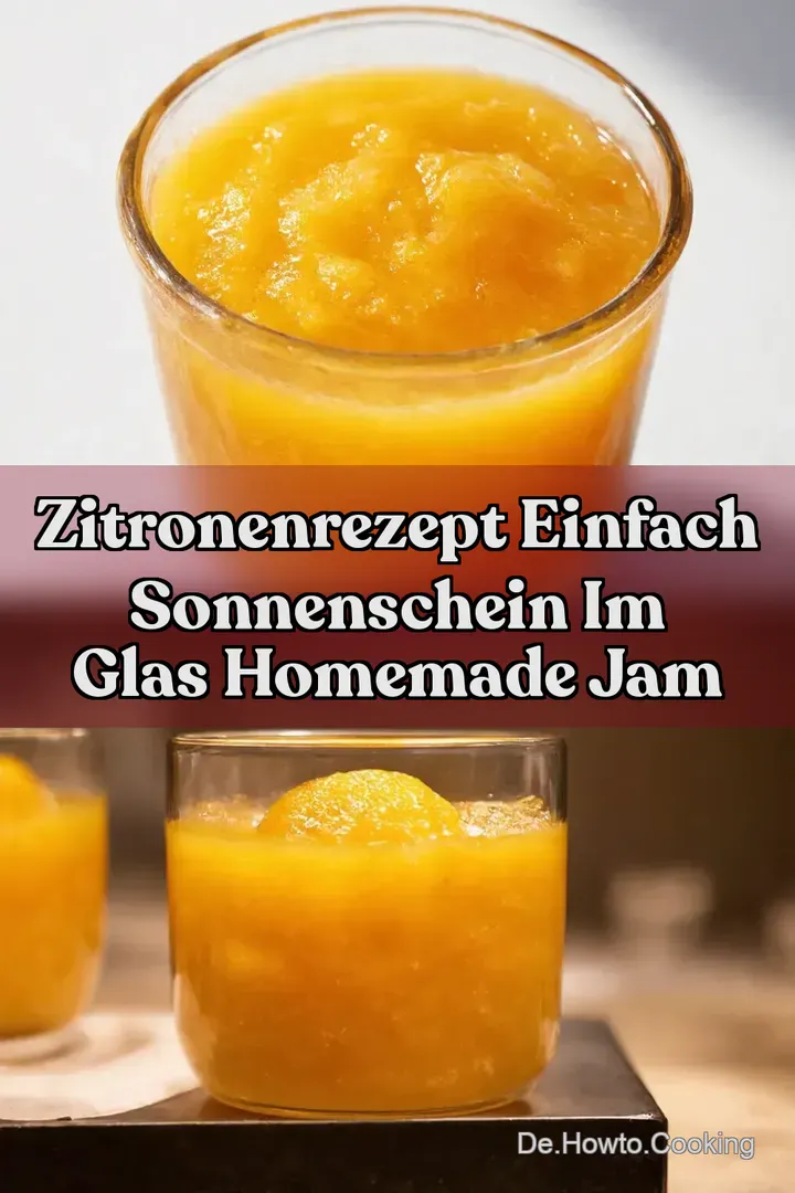 Zitronenrezept einfach Sonnenschein im Glas Homemade Jam