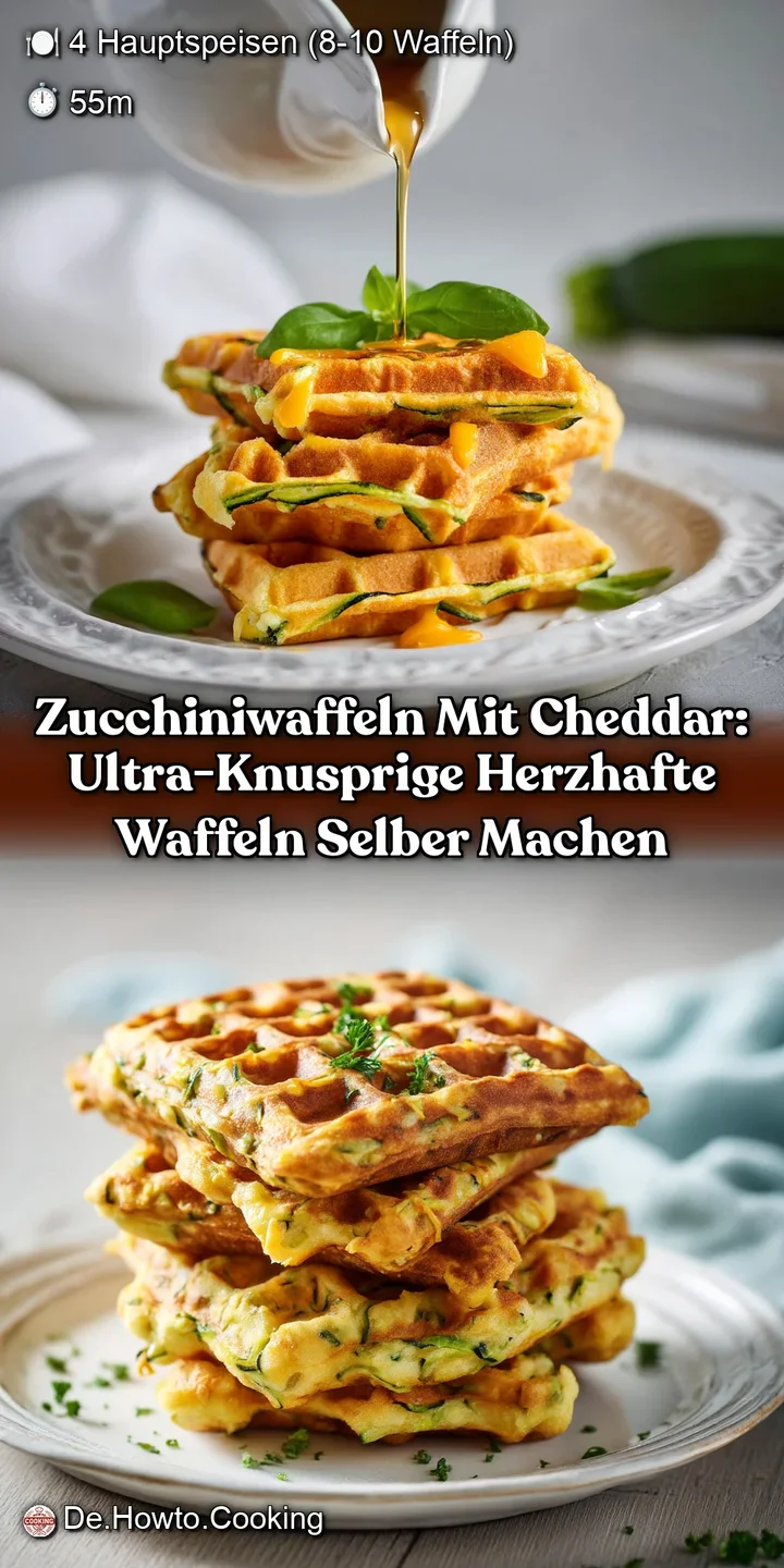 Zucchiniwaffeln mit Cheddar: Ultra-knusprige herzhafte Waffeln selber machen