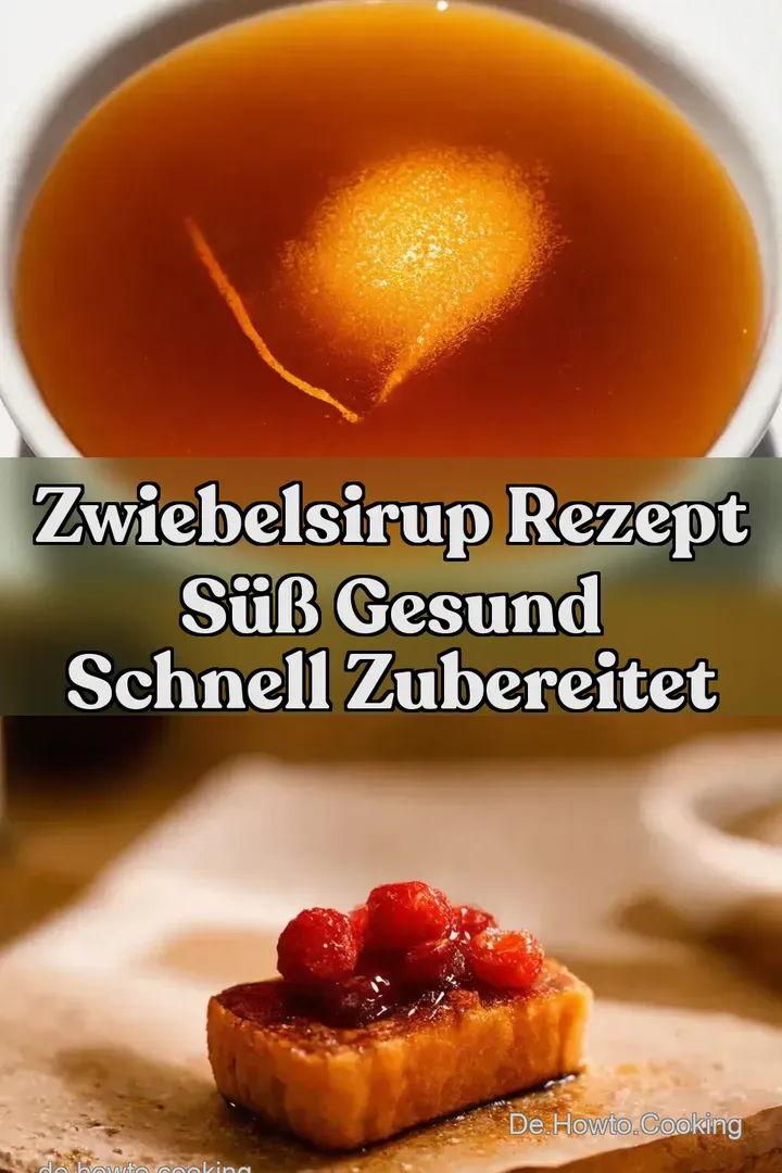 Zwiebelsirup Rezept Süß Gesund Schnell zubereitet