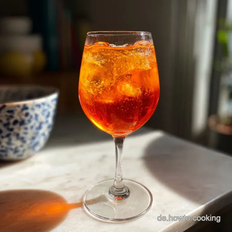 Elegant Aperol Spritz presented on a tray, vibrant orange hue, garnished with a juicy orange slice, inviting refreshment.