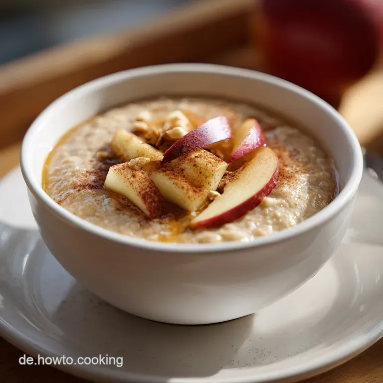 Apfel Zimt Oatmeal Porridge: Cremig & Schnell
