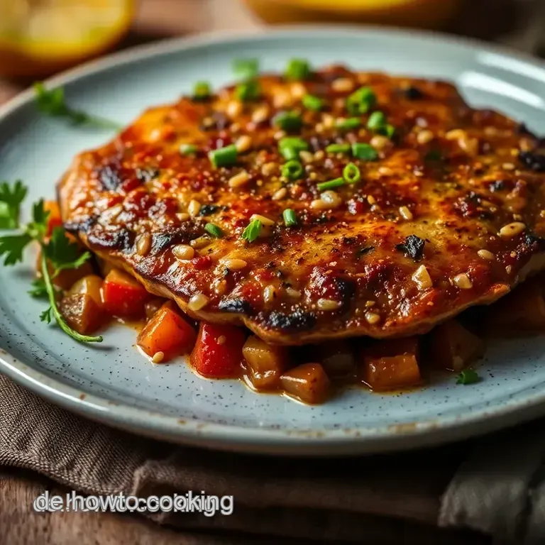 Auberginenschnitzel Mediterran Art presentation