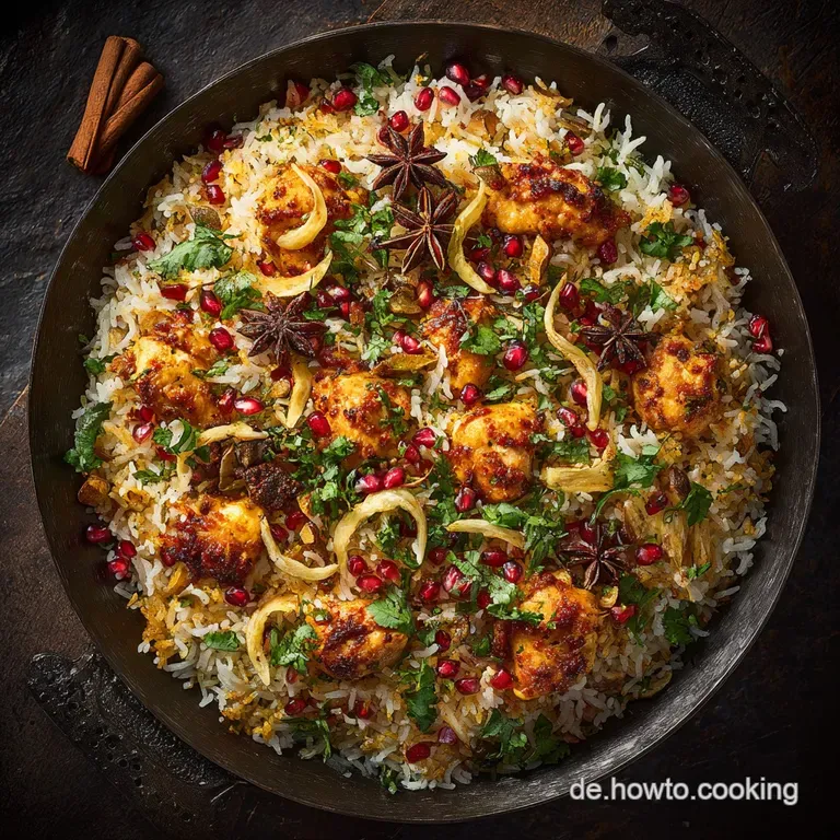 Aromatisch Herzhaft Traditionelles Pakistanisches Hähnchen Pilau