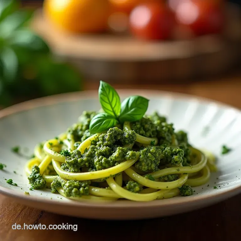 Authentisches Pesto Alla Genovese Pesto Mit Pinienkernen presentation
