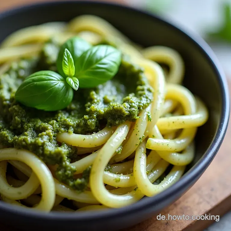 Authentisches Pesto alla Genovese Pesto mit Pinienkernen